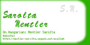 sarolta mentler business card